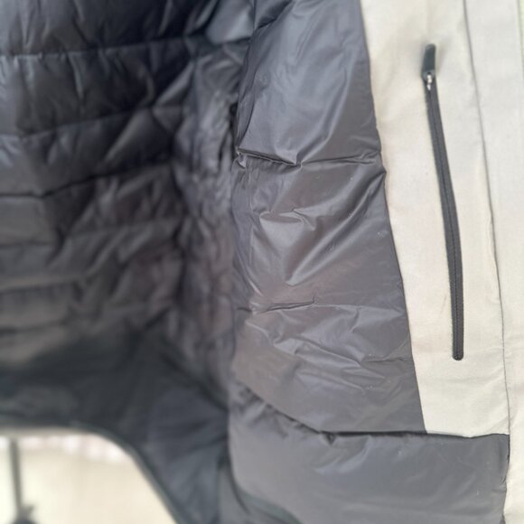 Men's Down Arcteryx Logo Waterproof Warm Hooded Puffer Jacket Size L - Picture 10 of 11